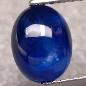 Zafiro azul natural de 1,83 ct, transparente, transparente / translúcido