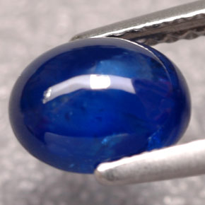 Zafiro azul natural de 1,83 ct, transparente, transparente / translúcido