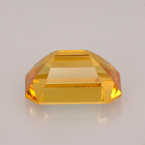 Zafiro amarillo natural de 1,25 ct, corte esmeralda, VVS-VS