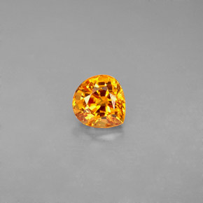 Zafiro naranja natural de 0,99 ct, en forma de pera, VVS-VS