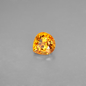 Zafiro naranja natural de 0,99 ct, en forma de pera, VVS-VS