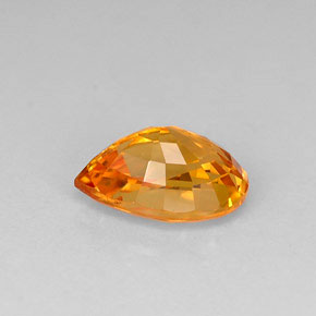Zafiro naranja natural de 1,02 ct, en forma de pera, VVS