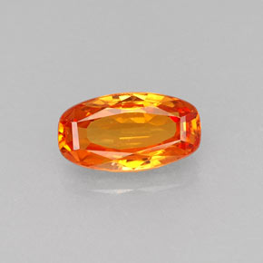 Zafiro naranja natural de 0,90 ct, corte cojín, VVS-VS
