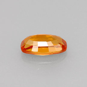 Zafiro naranja natural de 0,90 ct, corte cojín, VVS-VS