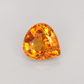 Zafiro naranja natural de 1,02 ct, en forma de pera, VS