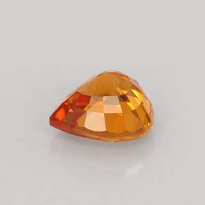 Zafiro naranja natural de 1,02 ct, en forma de pera, VS