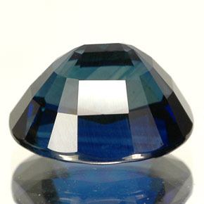 Zafiro azul natural de 5,09 ct, corte óvalo, IF