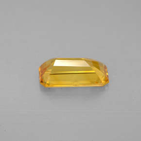 Zafiro amarillo natural de 2,17 ct, corte esmeralda, VS-SI