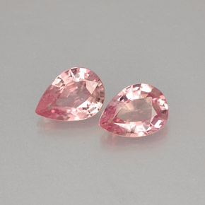 Gemas de zafiro rosa natural de  ct, en forma de pera, VS