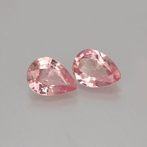 Gemas de zafiro rosa natural de  ct, en forma de pera, VS