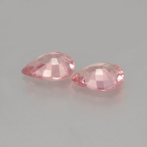 Gemas de zafiro rosa natural de  ct, en forma de pera, VS