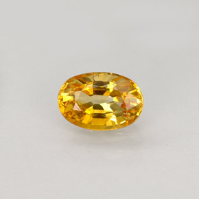 Zafiro amarillo natural de 0,99 ct, corte óvalo, VVS