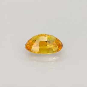 Zafiro amarillo natural de 0,99 ct, corte óvalo, VVS