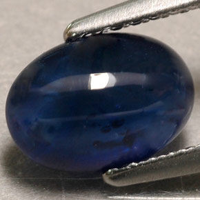 Zafiro azul natural de 1,90 ct, transparente, transparente / translúcido