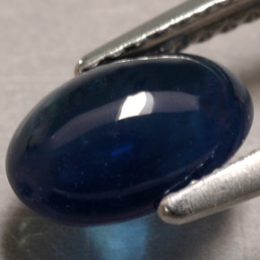 Zafiro azul natural de 1,90 ct, transparente, transparente / translúcido