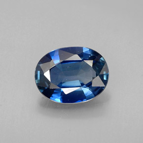 Zafiro azul natural de 1,07 ct, corte óvalo, VS-SI