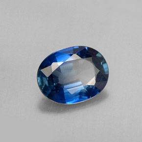 Zafiro azul natural de 1,07 ct, corte óvalo, VS-SI