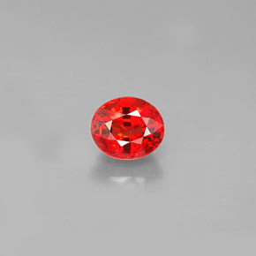 Zafiro naranja natural de 0,99 ct, corte óvalo, VS