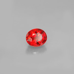 Zafiro naranja natural de 0,99 ct, corte óvalo, VS