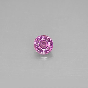Zafiro violeta natural de 0,56 ct, corte redondo, VS-SI