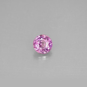 Zafiro violeta natural de 0,56 ct, corte redondo, VS-SI
