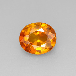 Zafiro naranja natural de 1,16 ct, corte óvalo, VS-SI