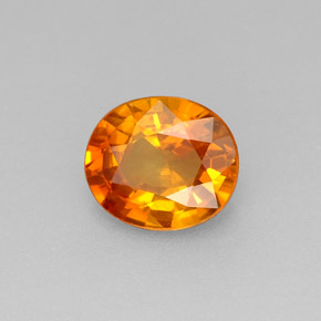 Zafiro naranja natural de 1,16 ct, corte óvalo, VS-SI