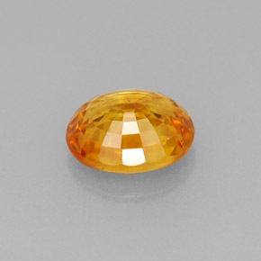 Zafiro naranja natural de 1,41 ct, corte óvalo, VS
