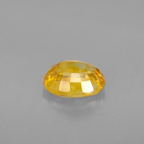 Zafiro amarillo natural de 1,33 ct, corte óvalo, VVS-VS