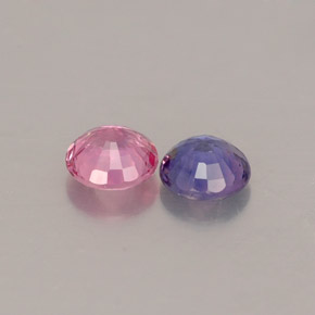 Gemas de zafiro multicolor natural de  ct, corte redondo, VS
