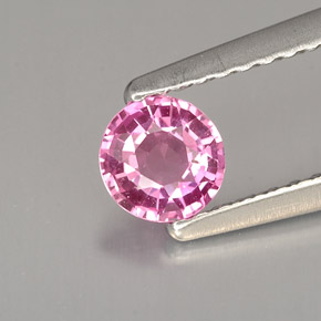 Zafiro rosa natural de 0,39 ct, corte redondo, VS