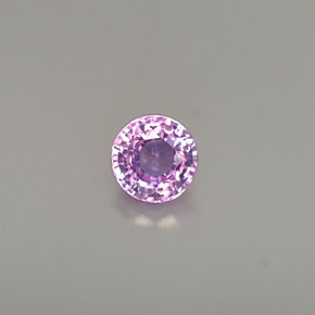 Zafiro violeta natural de 0,52 ct, corte redondo, VS