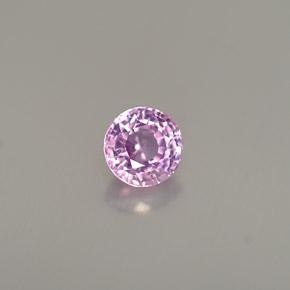 Zafiro violeta natural de 0,52 ct, corte redondo, VS