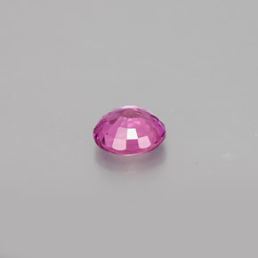 Zafiro rosa natural de 0,48 ct, corte redondo, VVS