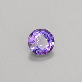 Zafiro violeta natural de 0,52 ct, corte redondo, VS-SI