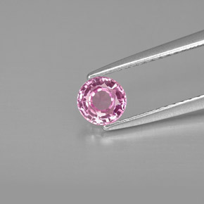 Zafiro rosa natural de 0,54 ct, corte redondo, VS-SI