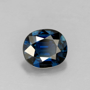 Zafiro azul natural de 0,85 ct, corte óvalo, VS