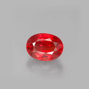 Zafiro naranja natural de 1,14 ct, corte óvalo, VS