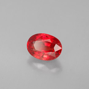 Zafiro naranja natural de 1,14 ct, corte óvalo, VS