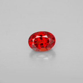 Zafiro naranja natural de 0,86 ct, corte óvalo, VS