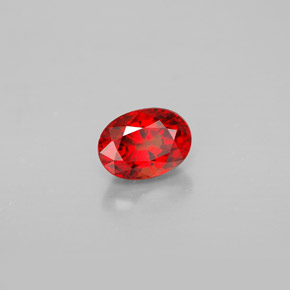 Zafiro naranja natural de 0,86 ct, corte óvalo, VS