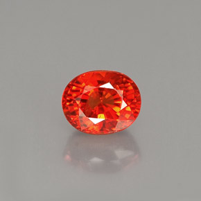 Zafiro naranja natural de 1,10 ct, corte óvalo, VS-SI