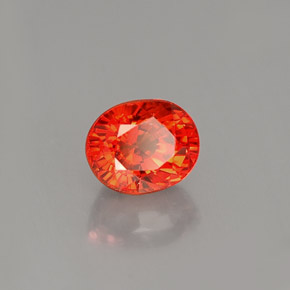 Zafiro naranja natural de 1,10 ct, corte óvalo, VS-SI