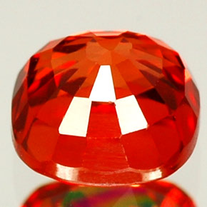 Zafiro naranja natural de 1,25 ct, corte cojín, VVS-VS
