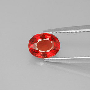 Zafiro naranja natural de 0,99 ct, corte óvalo, VVS-VS