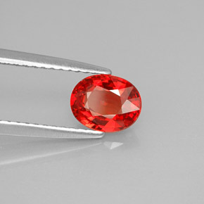 Zafiro naranja natural de 0,99 ct, corte óvalo, VVS-VS