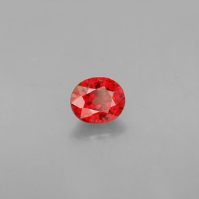 Zafiro naranja natural de 1,16 ct, corte óvalo, VS