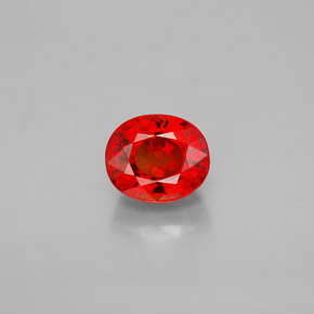 Zafiro naranja natural de 1,19 ct, corte óvalo, VVS-VS