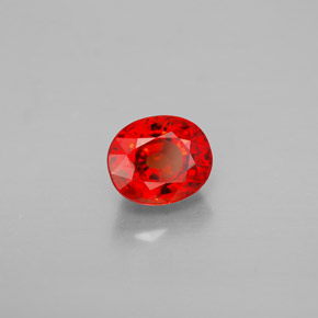 Zafiro naranja natural de 1,19 ct, corte óvalo, VVS-VS