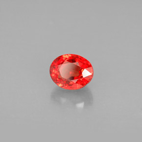 Zafiro naranja natural de 1,12 ct, corte óvalo, VVS-VS